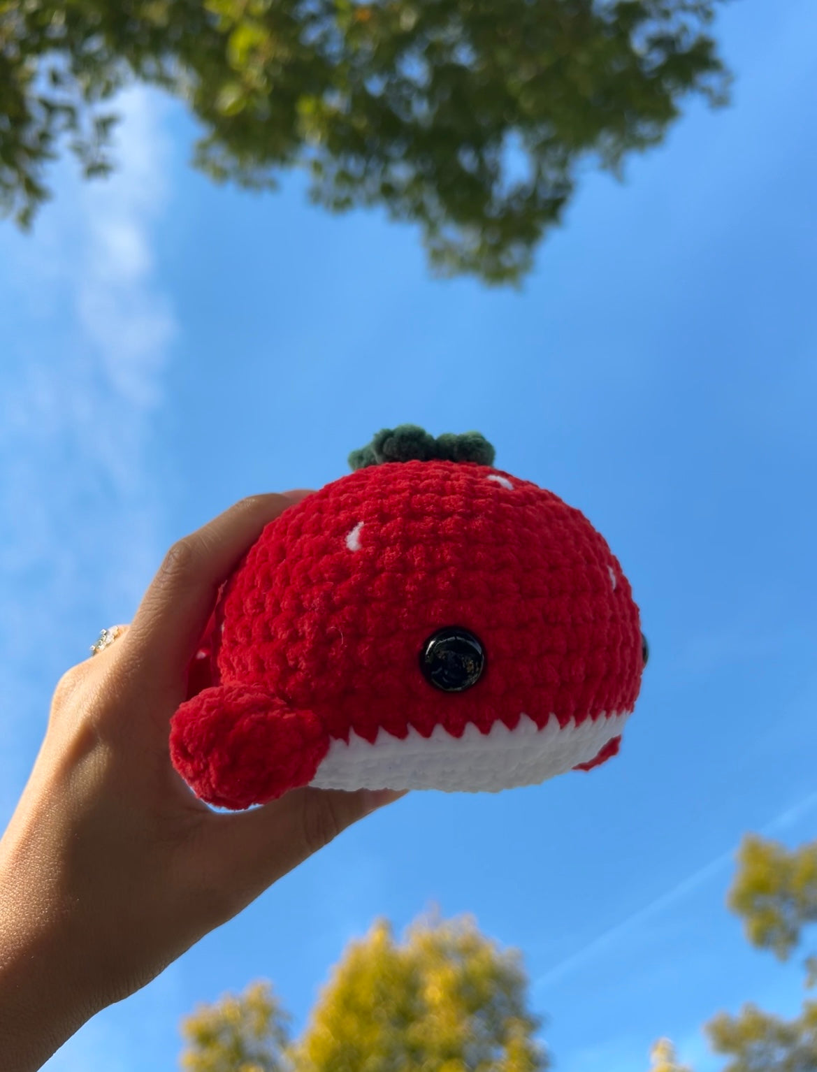 Strawberry Whale Plushie